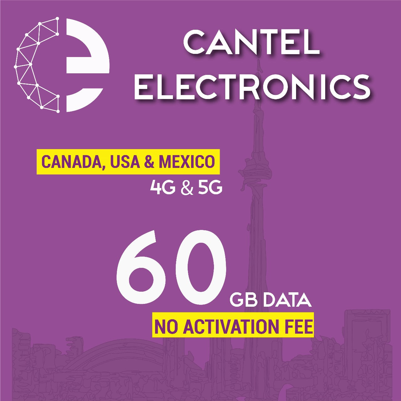 60GB - Canada-U.S.-Mexico Monthly Plan