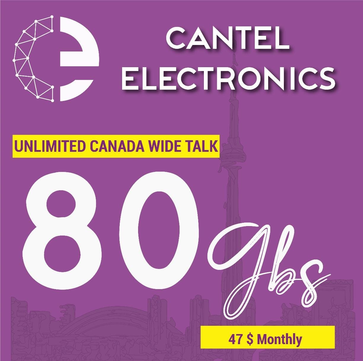 80 GB Unlimited Canada-Wide Talk - Canada Monthly Plan