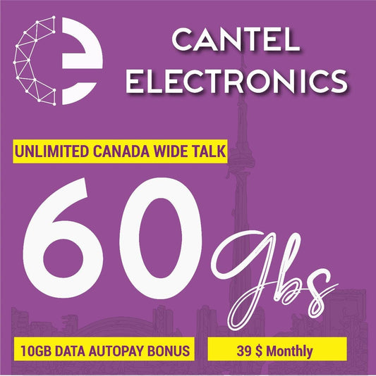 60 GB Unlimited Canada-Wide Talk - Canada Monthly Plan