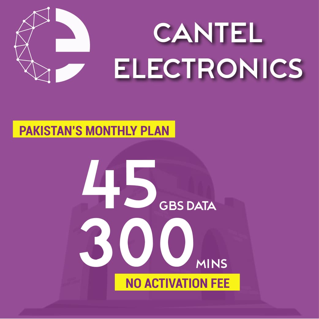 Canada wide calling 45GB Data + 300 minutes talk to Pakistan - Pakistan Monthly Plan