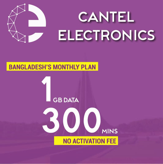 Nationwide Plan  Unlimited 1GB Data + 300 minutes talk to Bangladesh - Bangladesh Monthly Plan