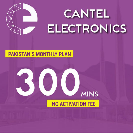 Canada/Pakistan wide calling 100 minutes talk to Canada + 300 minutes talk to Pakistan - Pakistan Monthly Plan