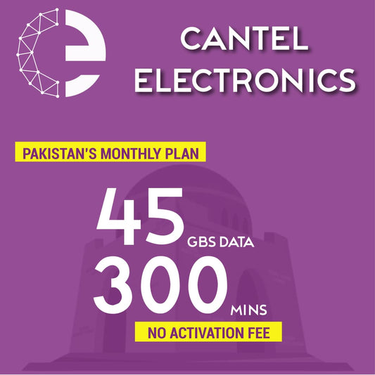 Canada wide calling 45GB Data + 300 minutes talk to Pakistan - Pakistan Monthly Plan